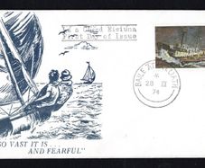 1974 Ireland 150th Anniversary of the Royal National Lifeboat Institution (RNLI) Commemorative Stamp First Day Cover (FDC)