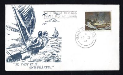 1974 Ireland 150th Anniversary of the Royal National Lifeboat Institution (RNLI) Commemorative Stamp First Day Cover (FDC)