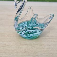 Vintage Isle of Man St. John's Crystal Swan
