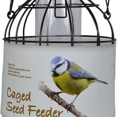 Dome Caged Seed Wild Bird Feeder, Designed To Deter Squirrels And Also Larger Garden Birds Such As Pigeons And Doves.