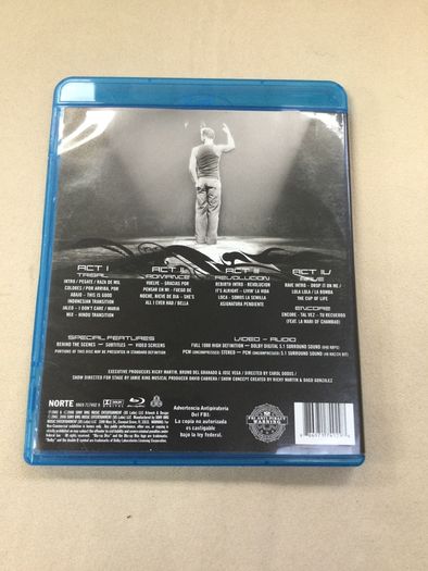 Ricky Martin black and white tour blu ray hits