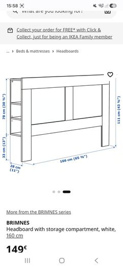 Ikea Brimnes Oak Headboard