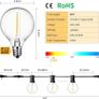 LED Outdoor String Lights with Plastic Bulbs 30FT Garden Patio String Lights Outdoor Festoon Lights with 27 3 E12 Bulbs for Indoor & Outdoor Decor Wedding Patio Cafe Party Image 3