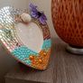 Hand-Decorated Heart Mosaic Frame Image 3