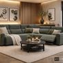 Modern Modular Corner Sofa with Recliners, USB & Wireless Charging Image 7