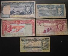 Angola: Set Of 5 Notes: 1000e+500e+100e+50e+20e (1962-1970)