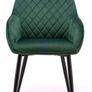 Set of Velvet Barstools - Forest Green Image 4
