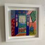 Framed Original contemporary Painting  Mattisse style Poolbeg Chimneys Dublin Original Gift Image 3
