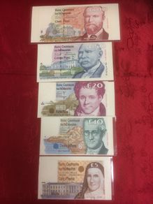 Full set of Irish C bank notes