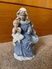 Vintage Madonna and Child Porcelain Figurine