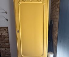 Refurbished solid wood, antique closet vintage armoire
