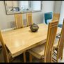 Caramel Beige Marble Dining Table with 6 Chairs- Excellent Condition Image 4