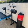 weights pull-up bar boxing bag + bracket Image 3