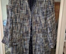 Per Una Tweed Longline Overcoat - Size 18 (Fits 16) - Multi-Color, AV