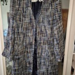 Per Una Tweed Longline Overcoat - Size 18 (Fits 16) - Multi-Color, AV