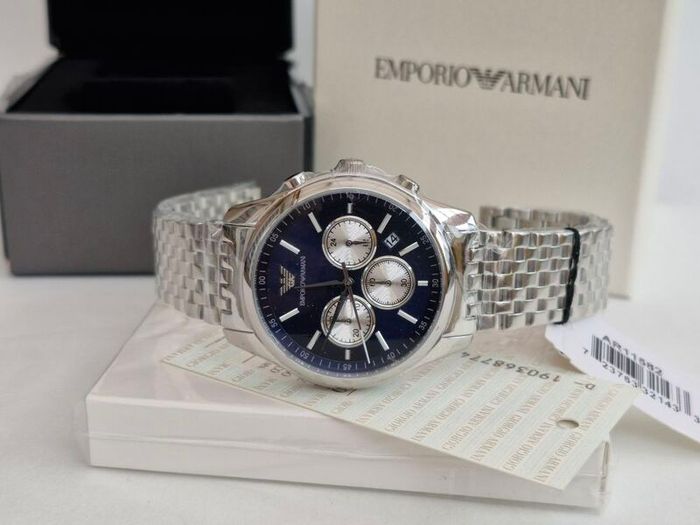 Emporio Armani 41mm Blue Dial Chronograph Watch AR11582