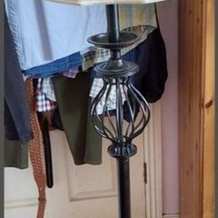 Black wrought standard Lamp
