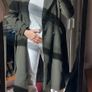 Unworn Dark Green Long Trench Winter Coat 100% Wool Image 2