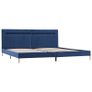 Bed Frame with LED Blue Fabric 150x200 cm Image 3