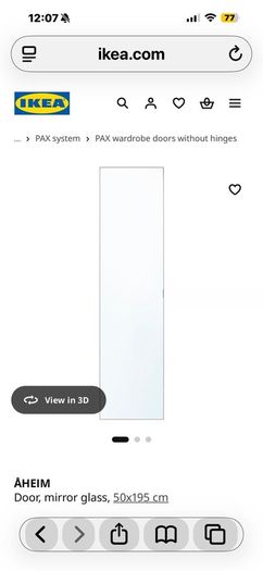IKEA Mirror Wardrobe Door