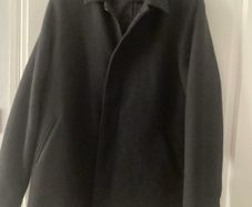 Men's ASOS Wool blend Black Coat. Size Medium