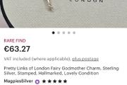 Vintage Links of London silver Fairy Godmother Charm