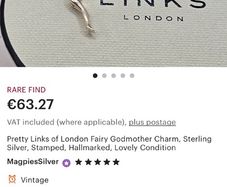 Vintage Links of London silver Fairy Godmother Charm
