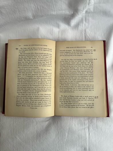 Conversations with The Duke of Wellington 1831-1851 book, second edition by Philip Henry, 5th Earl Stanhope