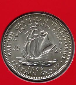 Antigua 1965 Golden Hind Drake Coin Stamp cover BUNC