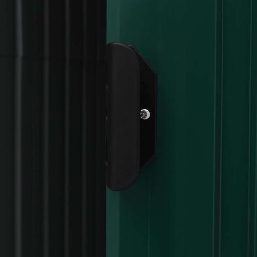 Garden Shed with Rack Green 205x130x183 cm Iron