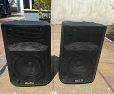 Active PA speakers.