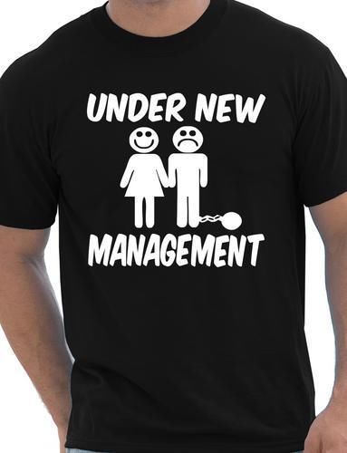Under New Management Stag Night Wedding Mens T-Shirt Size S-XXL