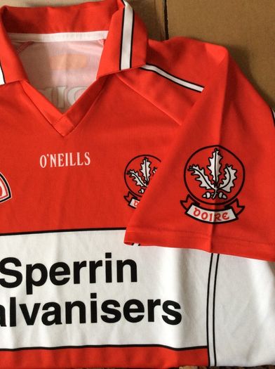 Derry Jersey. Official Oneills Derry GAA Mens Away Jersey. Season 2007-2009.Authentic Original From The Time. Not A Modern Day Remake.