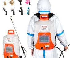 Battery Powered Backpack Sprayer 15.1 L Tank 0-90 PSI Adjustable Pressure  Features & Details No More Hand Pumping: Spraying has never been easier! VEVOR's battery-powered sprayer features a durable 8Ah lithium-ion battery, which can spray for 4-6 hou