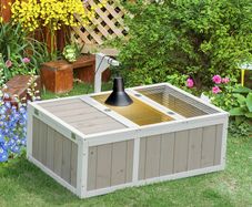 Tortoise enclosure cage for small pet with 2 spaces dim. 91,5L x 61l x 33H cm - pine wood