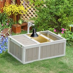 Tortoise enclosure cage for small pet with 2 spaces dim. 91,5L x 61l x 33H cm - pine wood