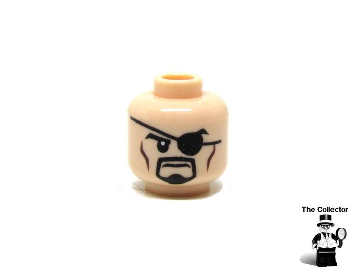 LEGO Superheroes Nick Fury Error Prototype Test Print Colour Flesh Head Rare And Hard To Find