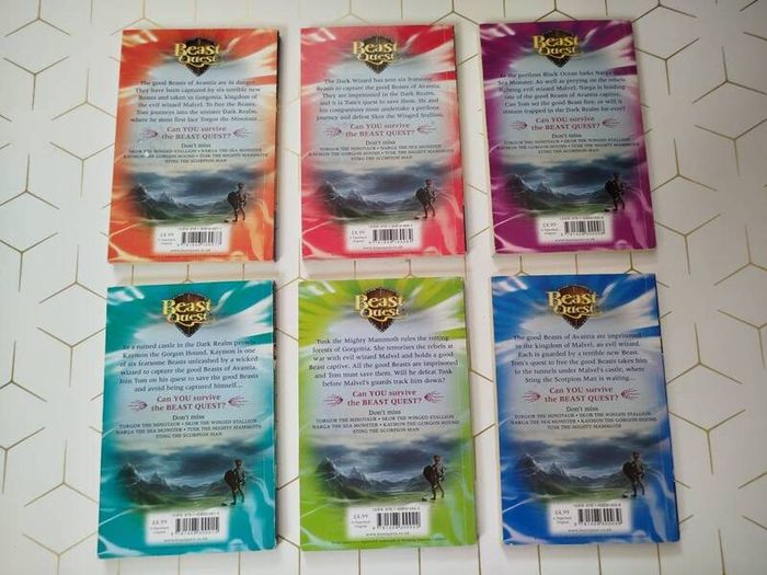 Beast Quest by Adam Blade book 13 to 18 Series 3 - The Dark Realm