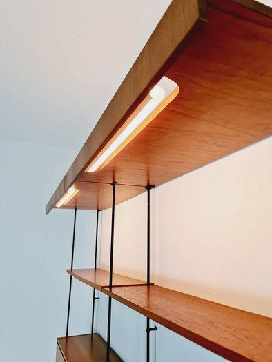 Mid-Century Shelving Unit, Teak, Lighted