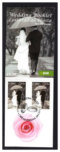 2011 Ireland Weddings (6th issue) Commemorative Stamp Booklet with First Day of Issue Cancel