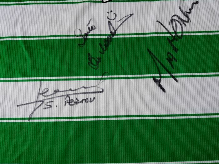 CELTIC jersey signed by 3 legends