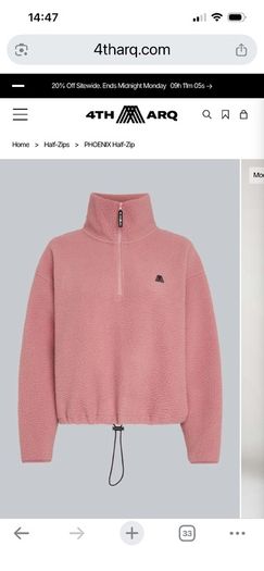 4th Arq Phoenix Half Zip Blush Fleece