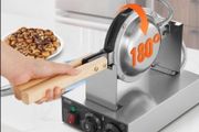 New Commercial Bubble Waffle Maker, 1400W Egg Pancake Baker Machine, Non-Stick Stainless Steel Egg Bubble Puff, 180 Rotatable, Temp and Time Control, Wooden Handle, for Restaurant Bakery Snack Bar
