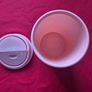 Small Pink Plastic 7inch Fliptop Food Waste Bin Image 3