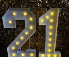 Large "21" Marquee Light