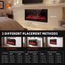36/92cm Electric Fireplace Adjustable CD 12 Color Flame & Crackling Sound, 900W /1500W Fire Place with Precise 15/30C Thermostat, Intuitive Touch Screen & Remote, Perfect for Media Walls Image 3