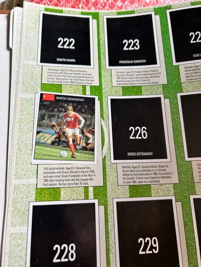 World Cup 90 Sticker Collection binder