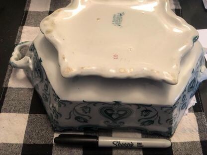 Rare antique burslem serving dish
