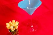 Large Handmade in Poland Martini Vase  Azure Blue 34 cm Tall Centerpiece
