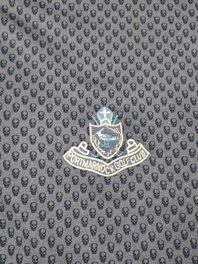 Peter Millar Half Zip Portmarnock Golf Club Skull Print Jumper Mens XL